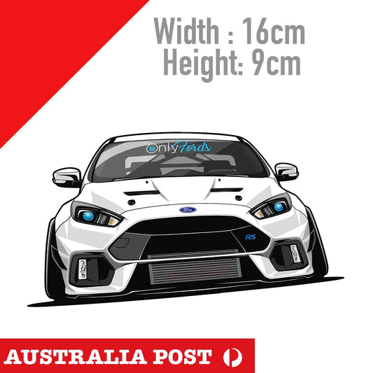 FORD FOCUS RS White Racing Car Sticker