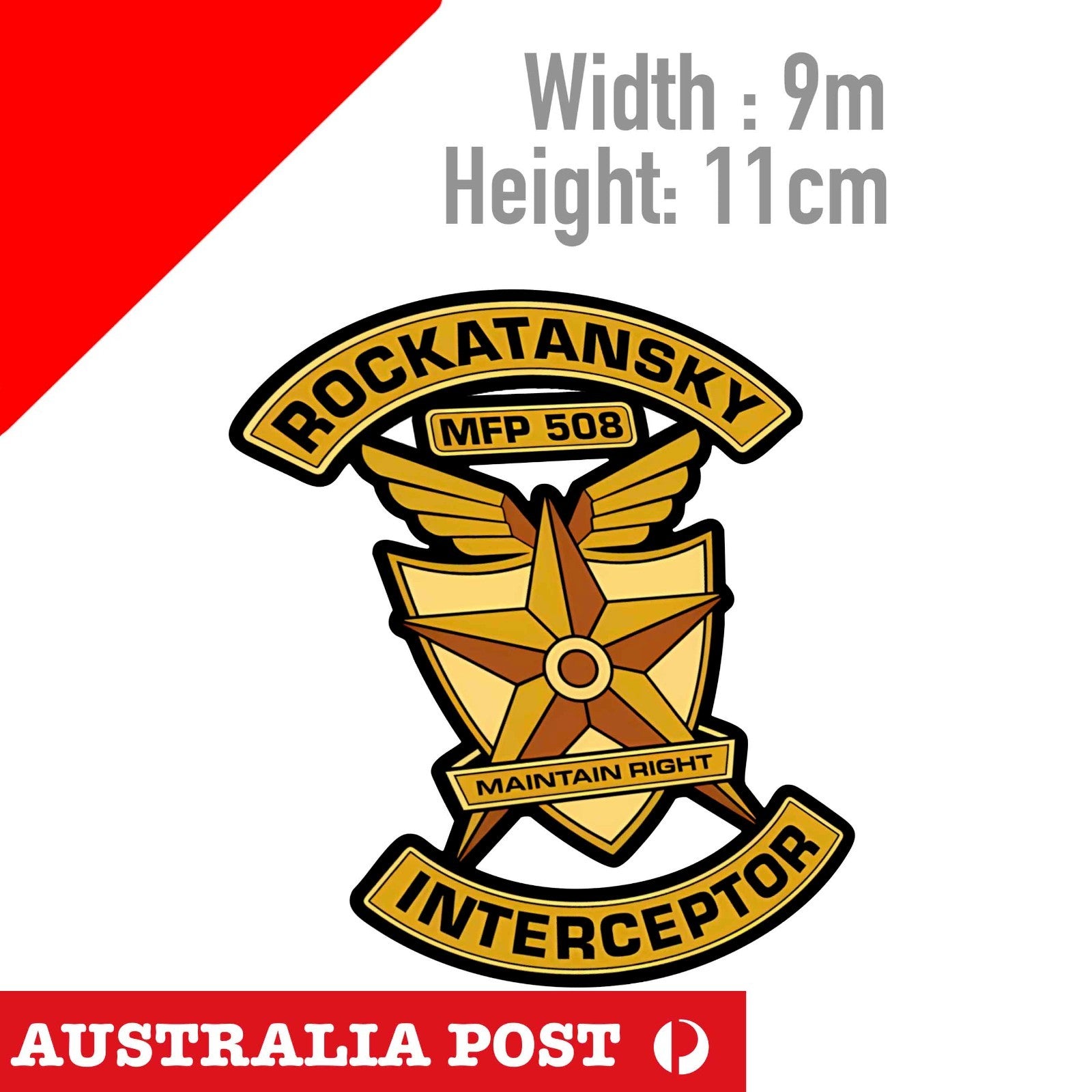 MAD MAX MFP MAINTAIN RIGHT INTERCEPTOR Logo FUNNY NOVELTY DECALS STICKERS DRIFT