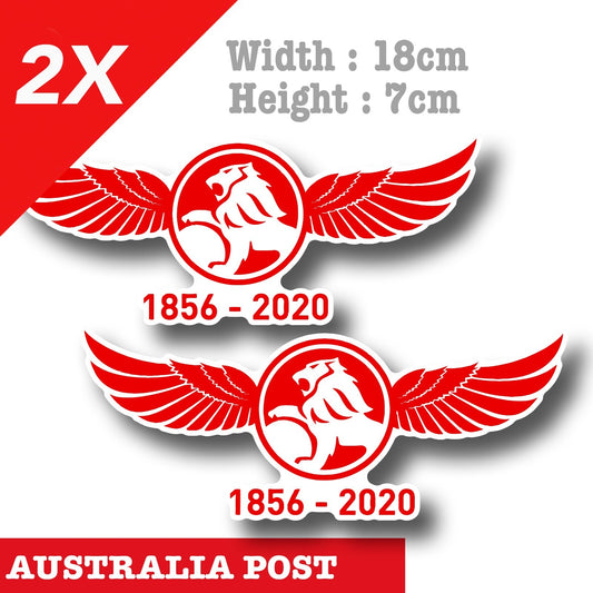 HOLDEN 1856 - 2020 Logo - RIP HOLDEN  x2  Sticker 