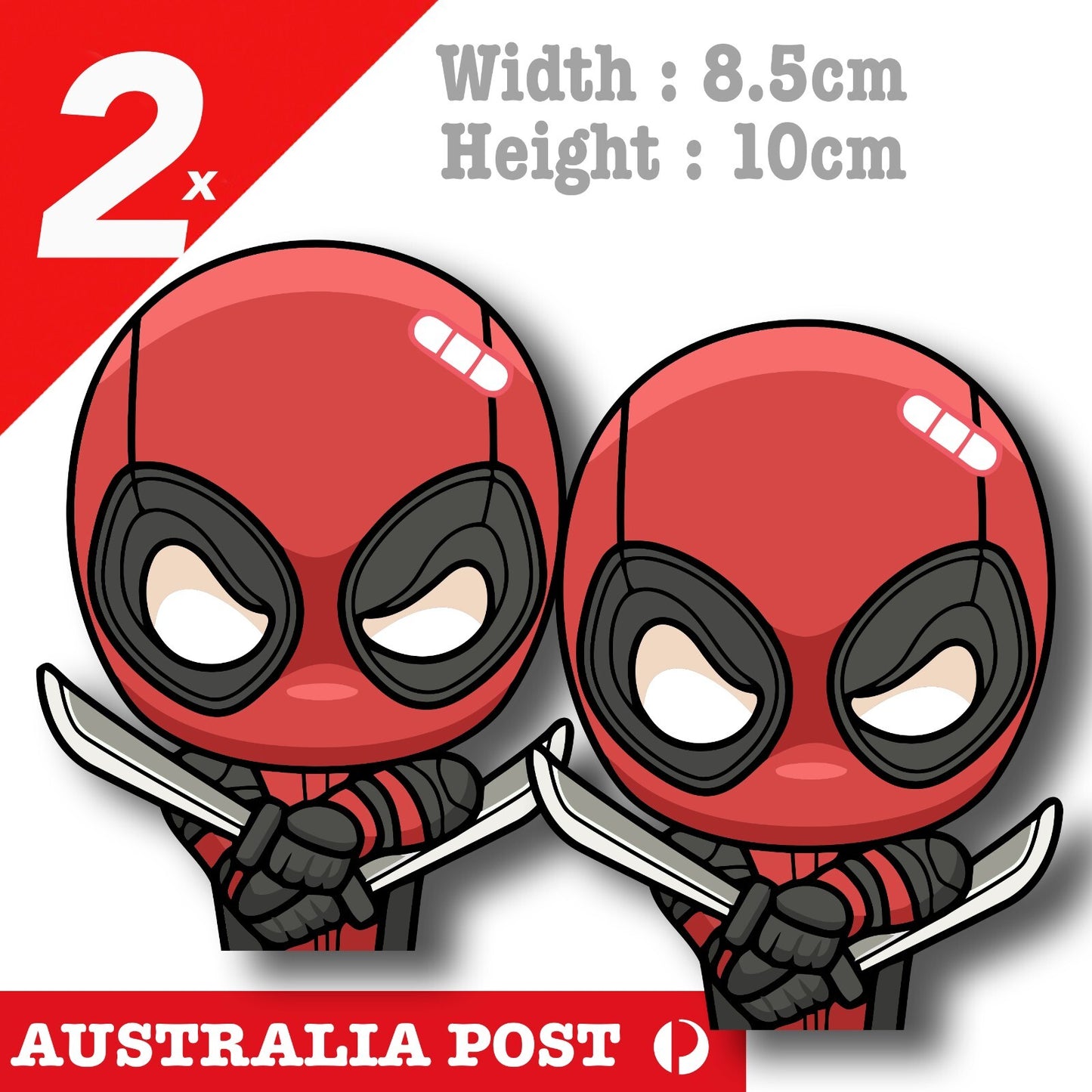 Deadpool baby with Swords Marvel Superhero Sticker