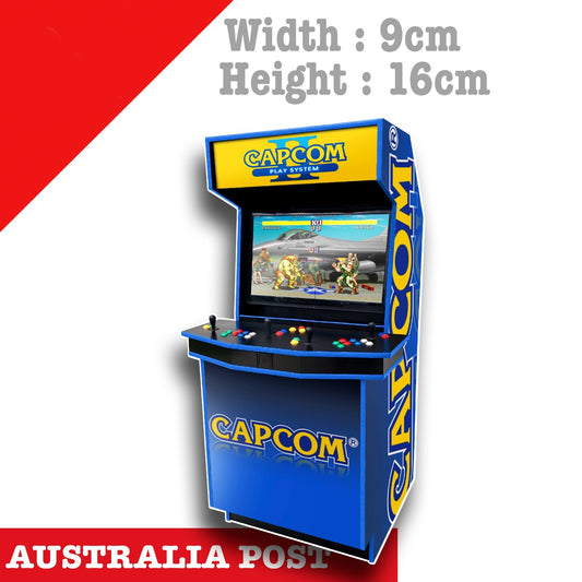 CAPCOM Arcade Game Cabinet, Street Fighter Game, Vintage Old Game Sticker