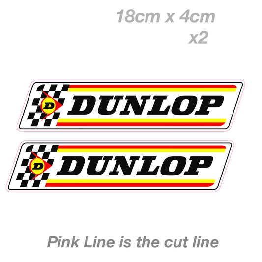 DUNLOP Tyre Banner Logo  Vinyl  Sticker 