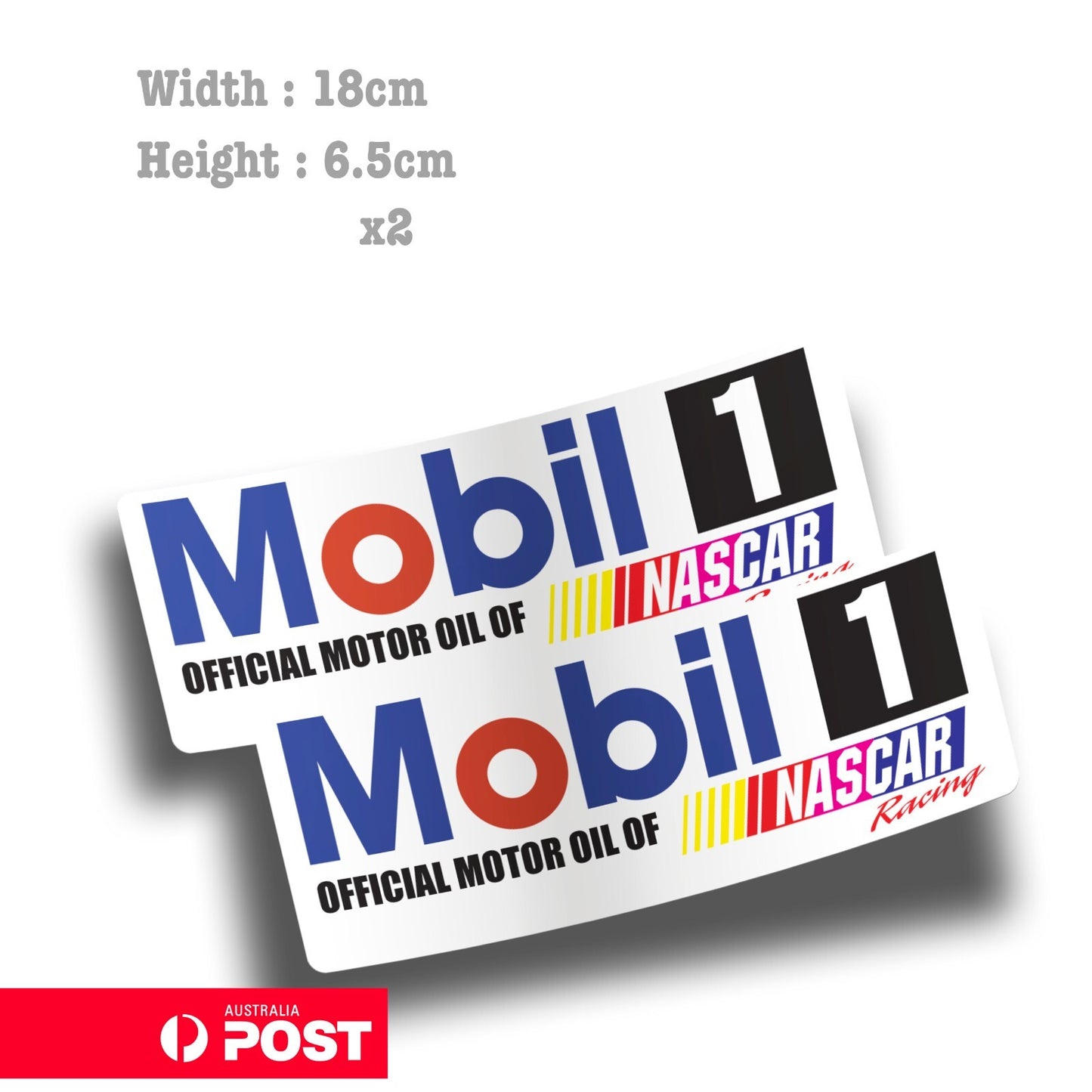 Mobil 1 Motor Oil NASCAR Racing Laptop , Car  Vinyl  Sticker 