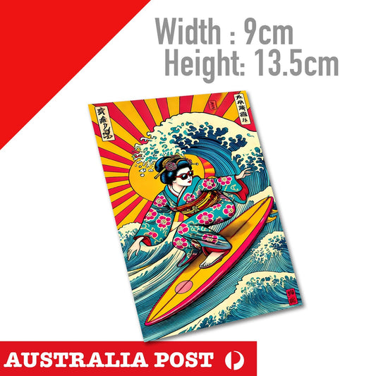 The Great Wave off Kanagawa GEISHA JDM OSAKA JAPAN SURFING Sticker