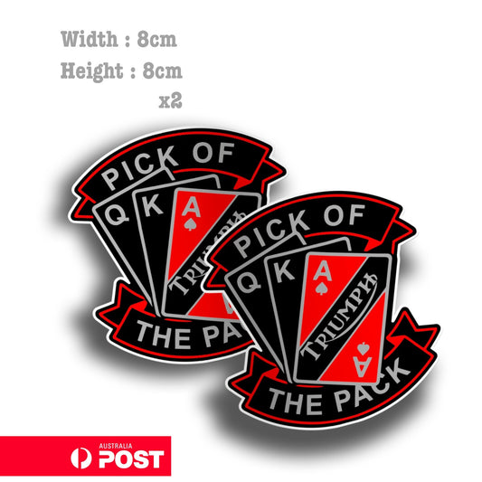 Triumph Motorcycle Racing Card Logo,  motorcycle Helmet Sticker 