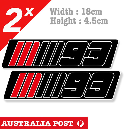 Marc Marquez 93 Motorcycle, MotoGP, Helmet  Logo banner Stickers