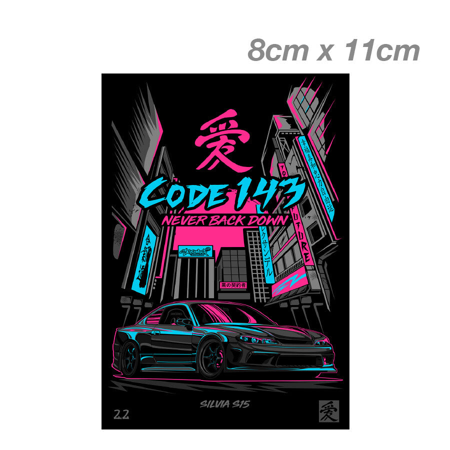 Nissan Silvia S15 Dark Night  JDM Laptop , Car  Vinyl  Sticker 