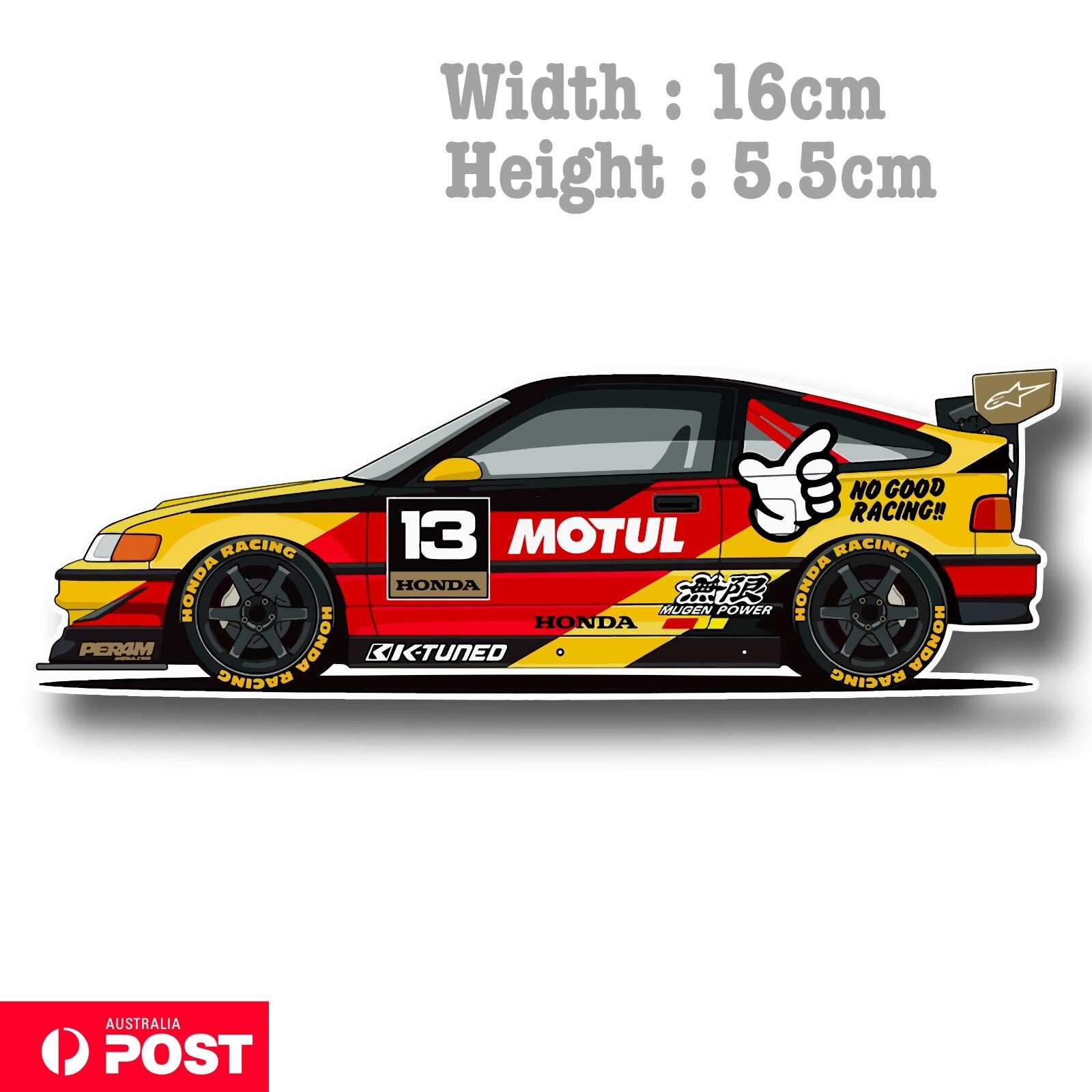 MOTUL Honda Civic JDM - Hond Racing  - No Good Racing JDM  Sticker