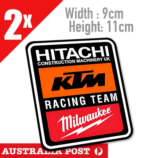 Milwaukee , KTM, HITACHI Vintage Retro Logo  Sticker