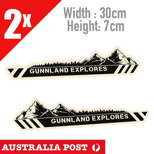 TOYOTA Land Cruiser GUNLAND Explores, Hilux 4x4 Truck Ute, 4Runner Sticker