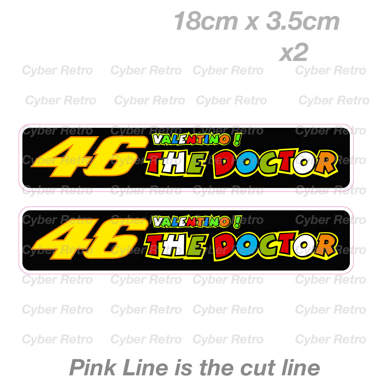 The Doctor 46 - Valentino Rossi's VR46 Motorcycle  Sticker