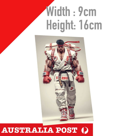 Street Fighter Rye, Street Fighter Ken Master , Nike Logo Sticker