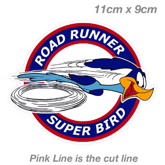Road Runner Super Bird Laptop , Car  Vinyl  Sticker 