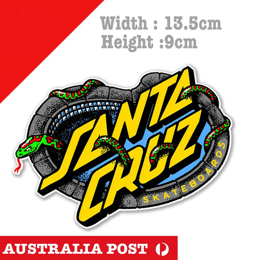 Santa Cruz SNAKE, Skateboard, Laptop , Car  Decal Sticker
