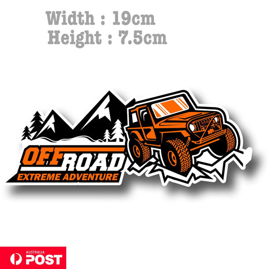 Jeep Extreme Off Road 4X4 Laptop , Car  Decal Sticker