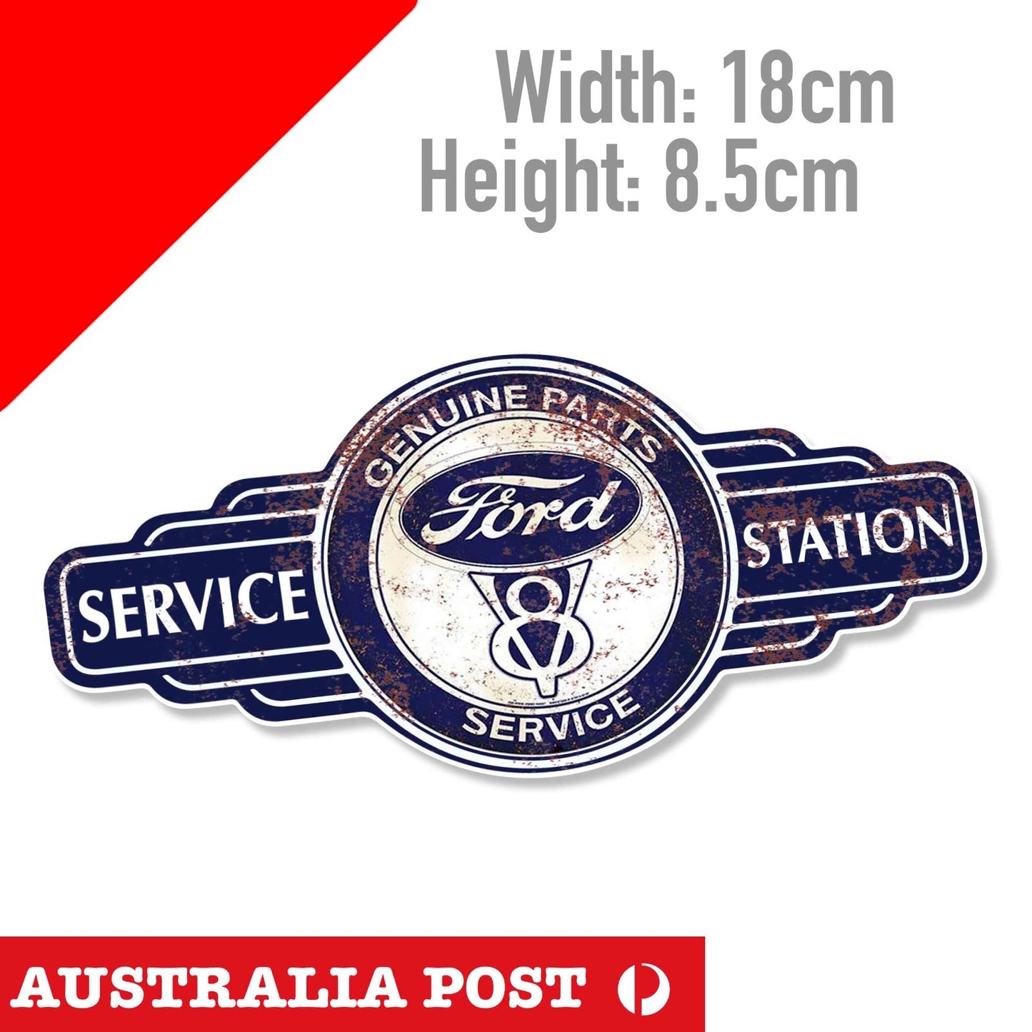 FORD  Service Station Old Rust Style, Damage Retro Style Sticker