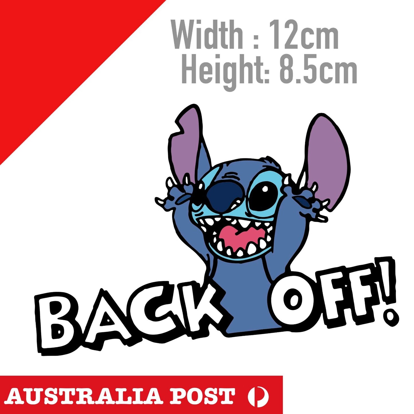 BACK OFF STITCH Vinyl Decal Sticker Car Window Laptop Lilo Disney  Hawaii