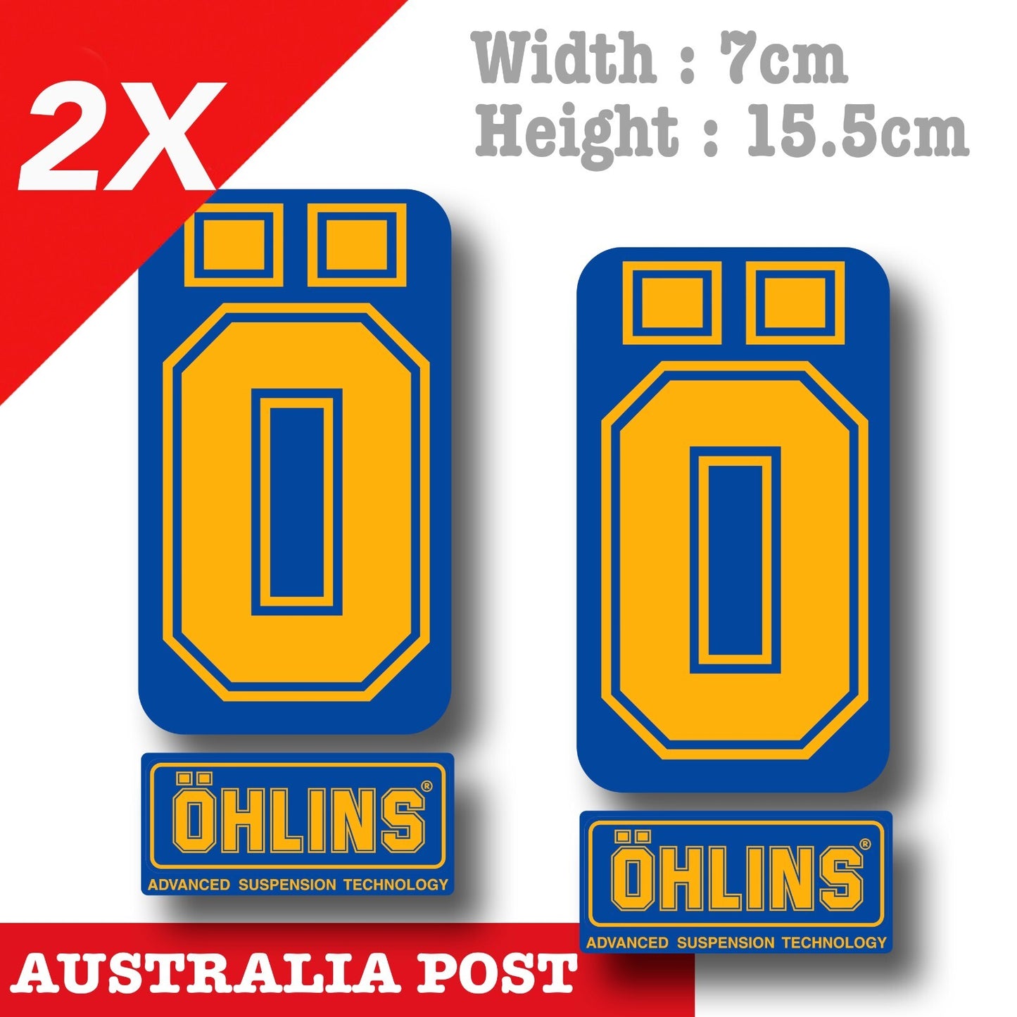 OHLINS Racing Advanced Suspension x2 JDM , OHLINS Racing Sticker