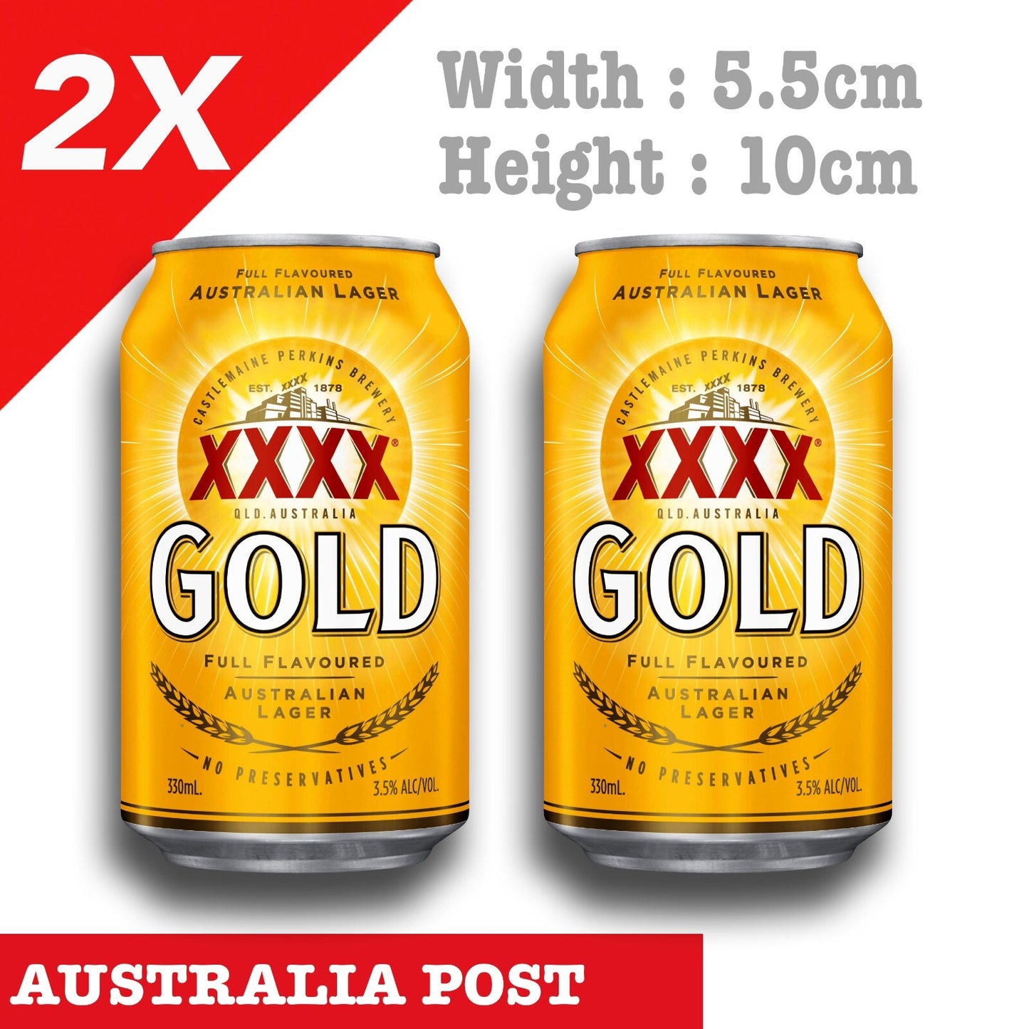 CASTLEMAINE XXXX MAN BEER Can Gold  Sticker 