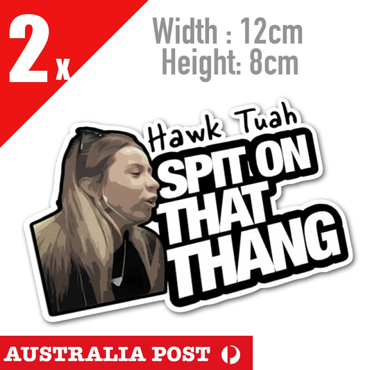 Hawk Tuah - Spit on That Thang, Rude  Funny  Stickers