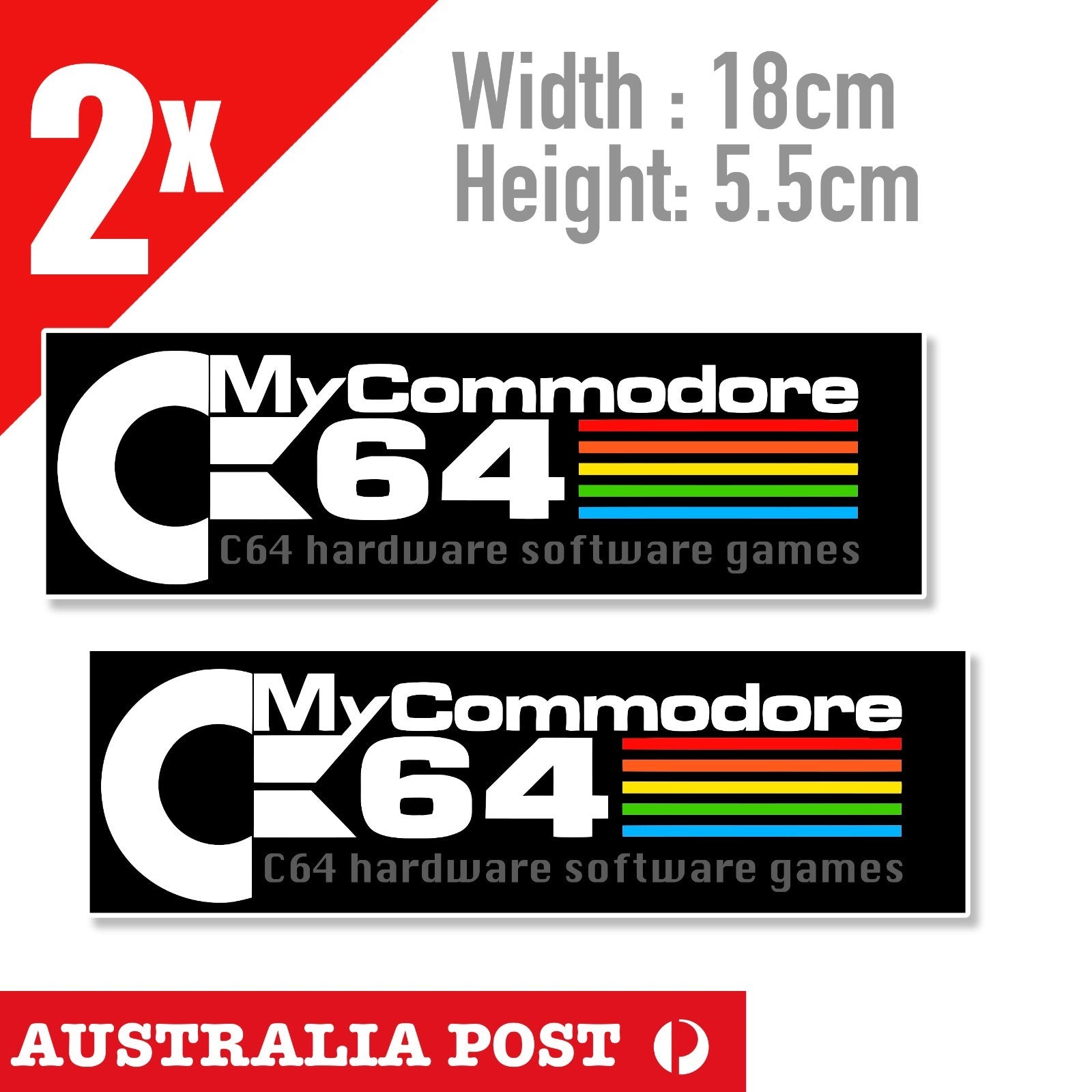 Commodore 64 banner Vintage Logo Sticker