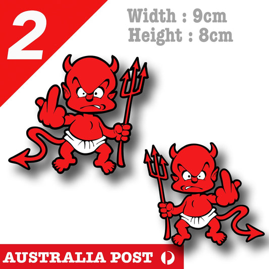 Evil Funny Baby with Middle Finger , Rude, Funny Sticker