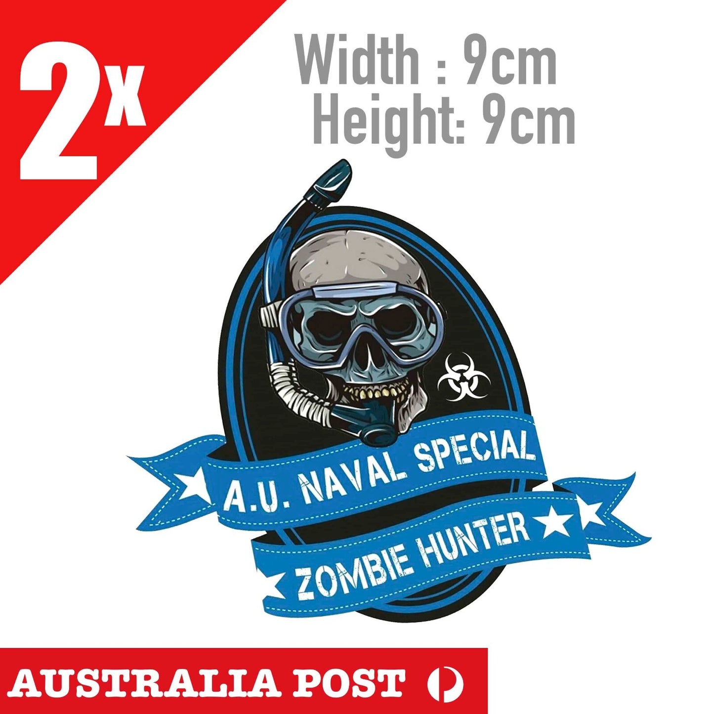 Australia Navy Zombie Hunter  Laptop , Car  Vinyl  Sticker 