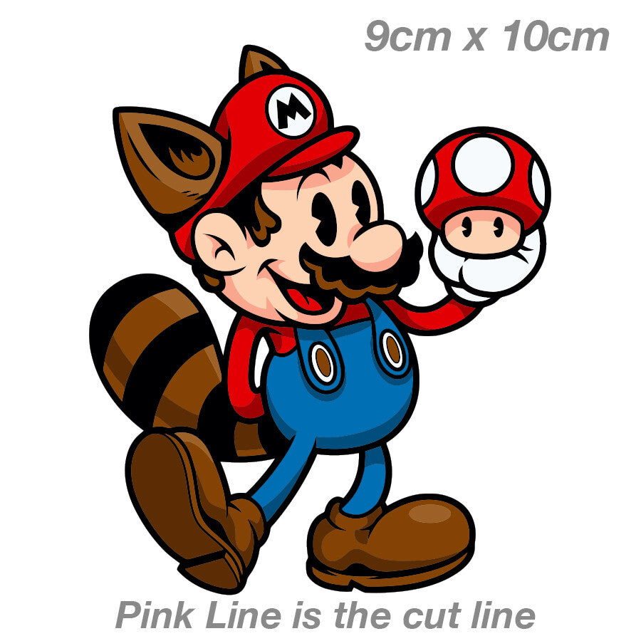 Super Mario Hybrid Laptop , Car  Vinyl  Sticker 