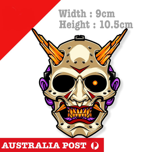 Oni Mask Devil Jason Mask JDM, Laptop , Car  Decal Sticker