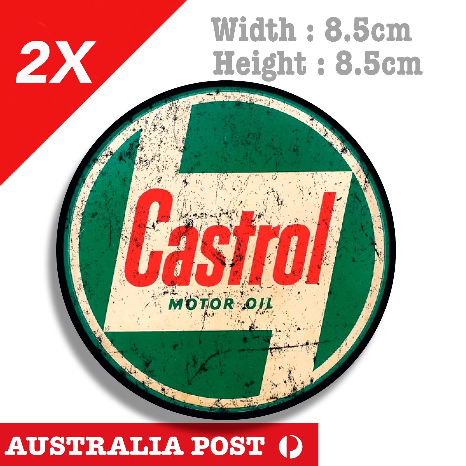 CASTROL Oil Vintage Logo Sticker