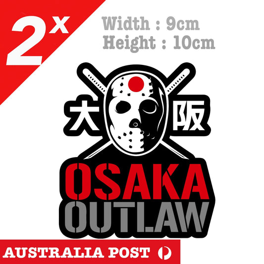 Osaka Outlaw JDM Mask,Japan, Tokyo, JDM Car  Decal Sticker