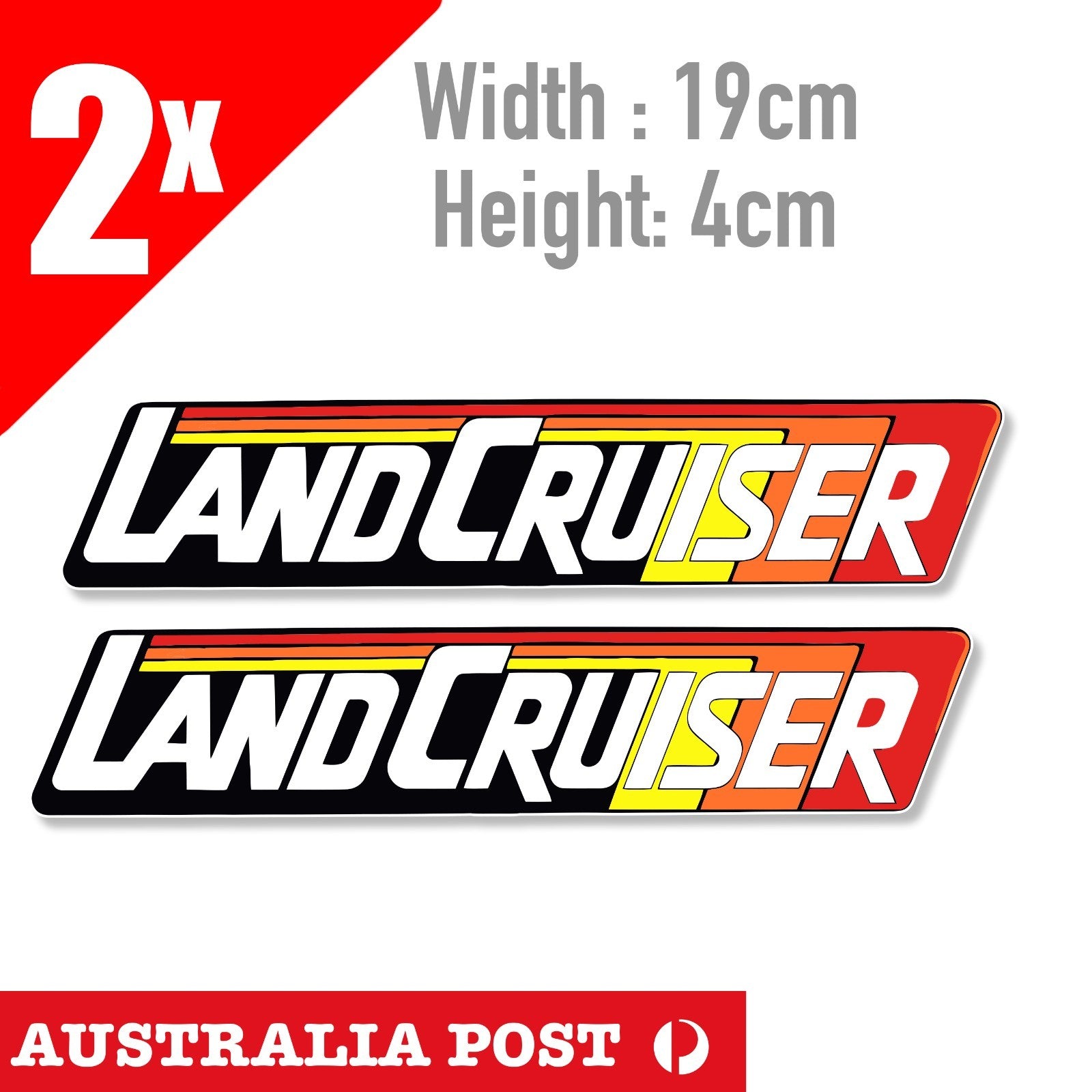 Vintage Toyota Landcruiser Logo Banner Sticker