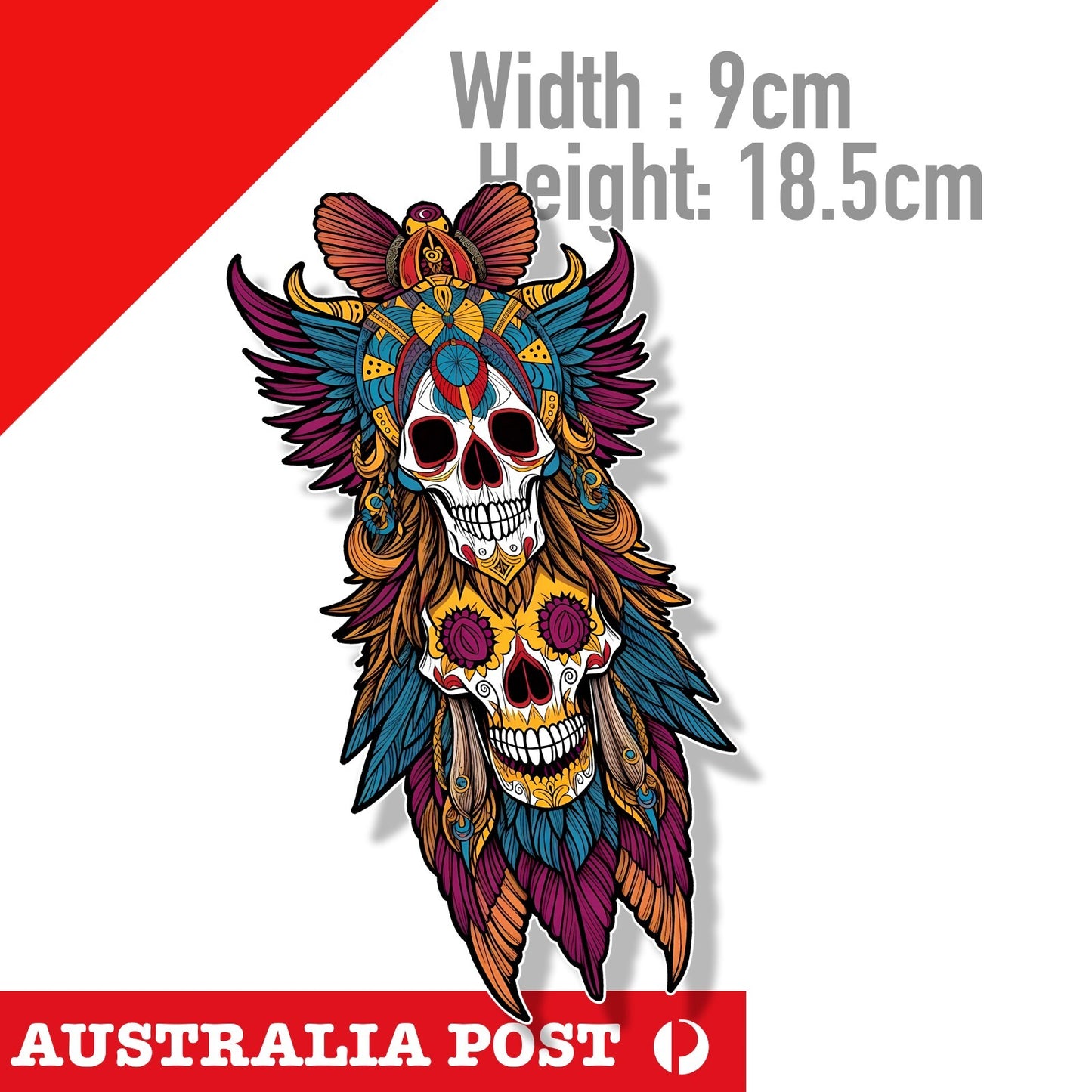 Day Of the Dead Skull tribal  Sticker