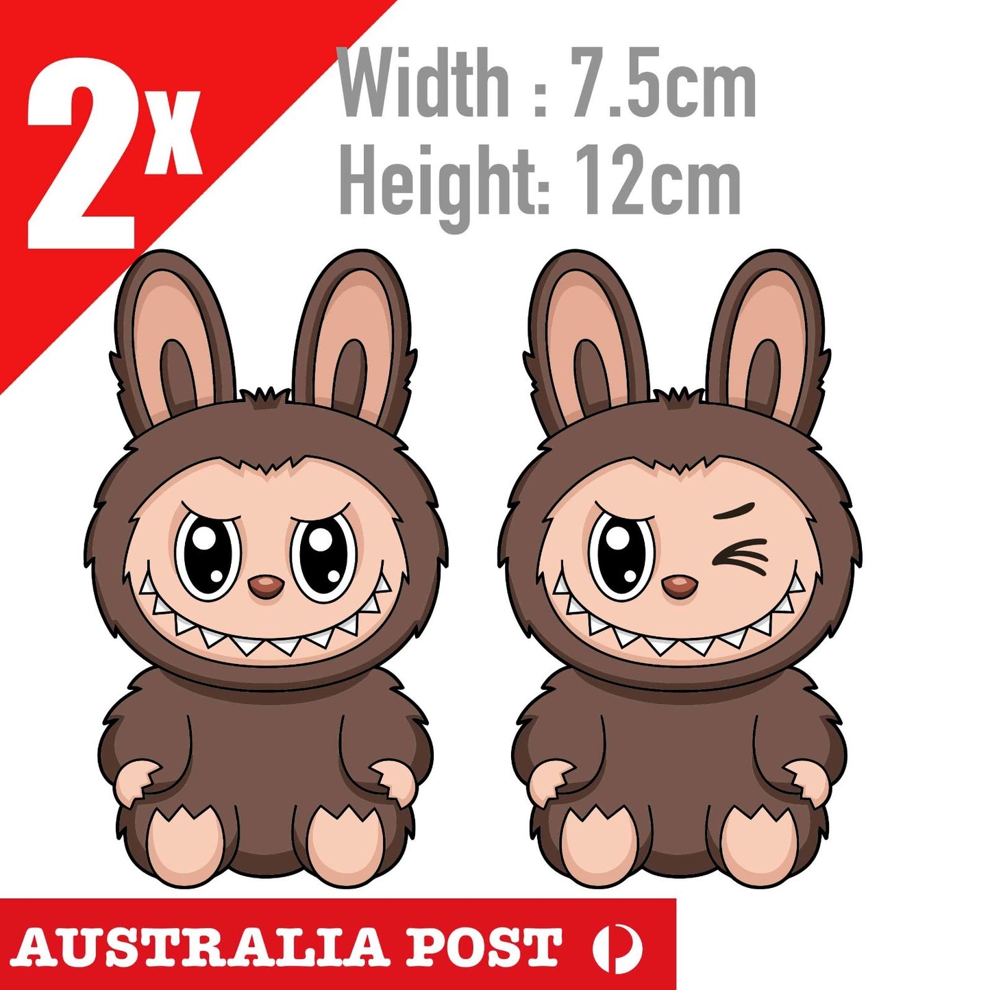 LaBUBU The Monsters Smile & Wink  2x STICKER