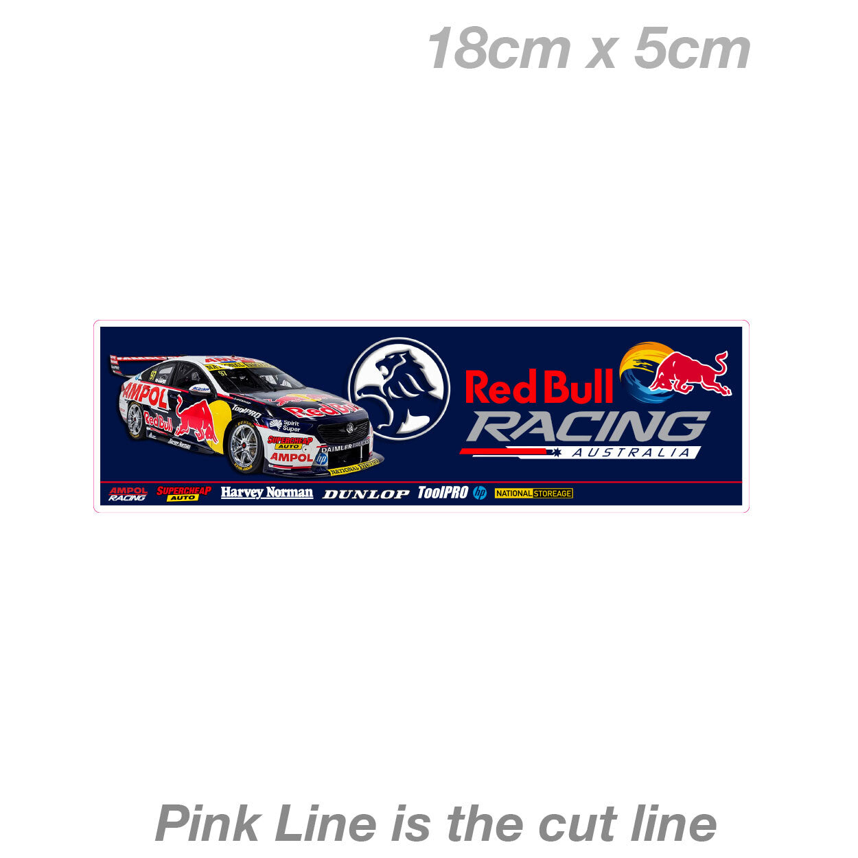 Holden Red Bull Racing SUPERCAR Banner Ute, Truck, Window  Vinyl  Sticker 