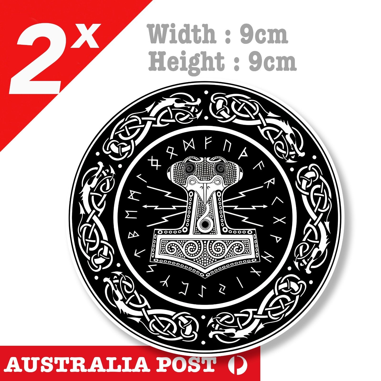 Odin Viking with Axe, Odin God of Warriors Axe, Warrior Badge Stickers