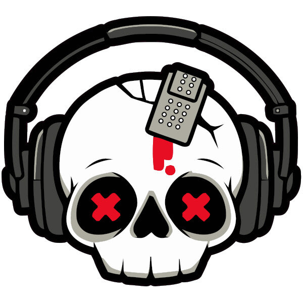 Skull with Headphones  Laptop , Car  Decal Sticker 
