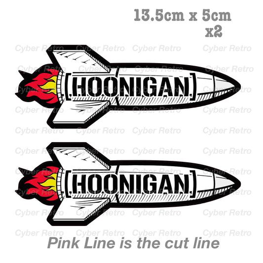 Hoonigan Rocket JDM  x2   Vinyl  Sticker 