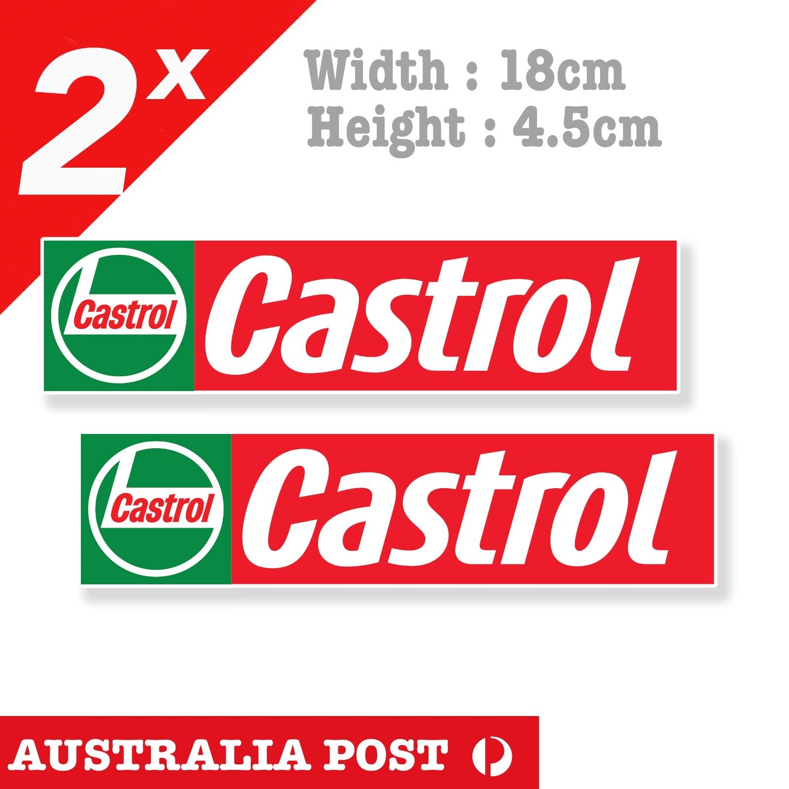 CASTROL STICKER PAIR
