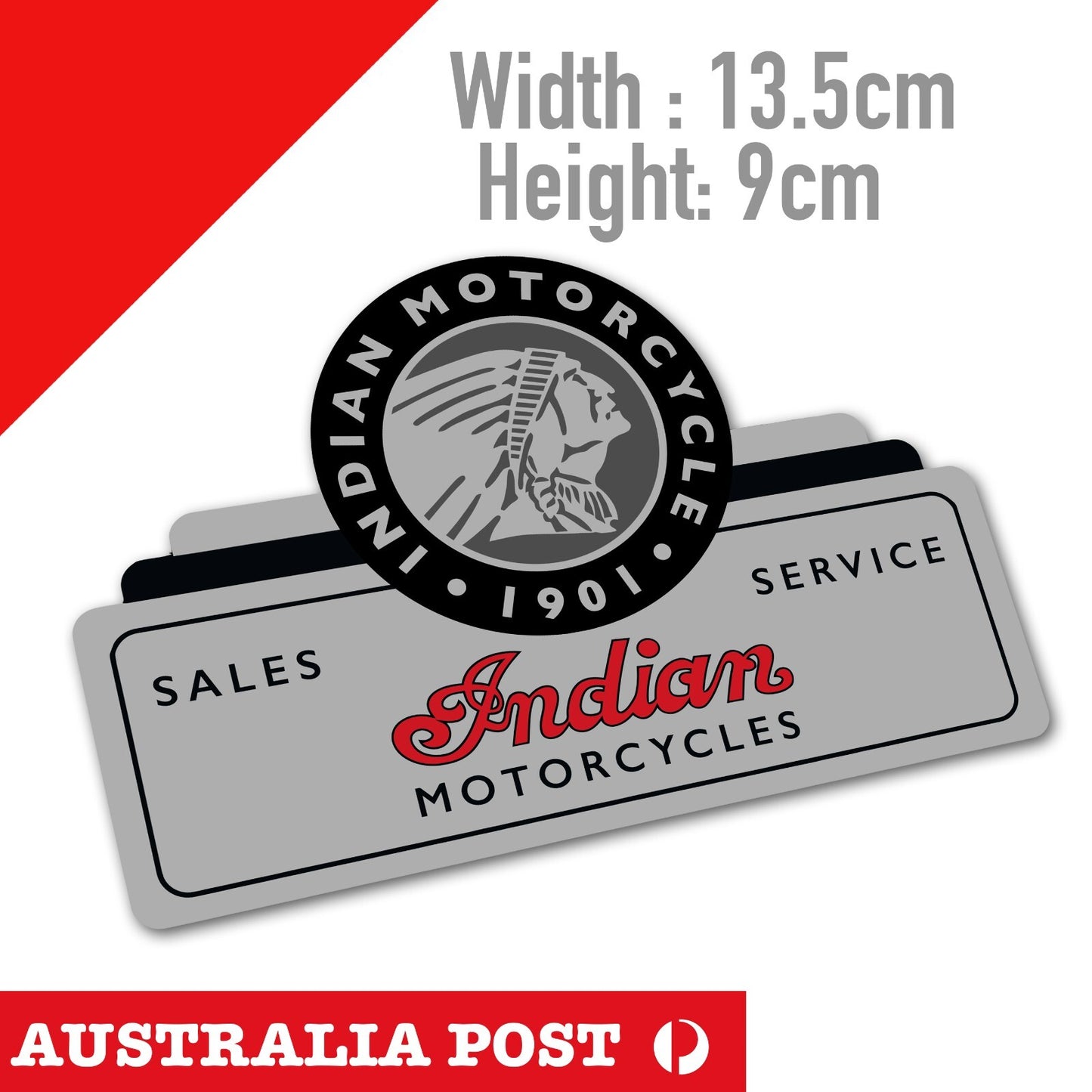 Indian Motorcycle Vinatge SALES & Service 1901 , Garage, Motorcycle  Sticker