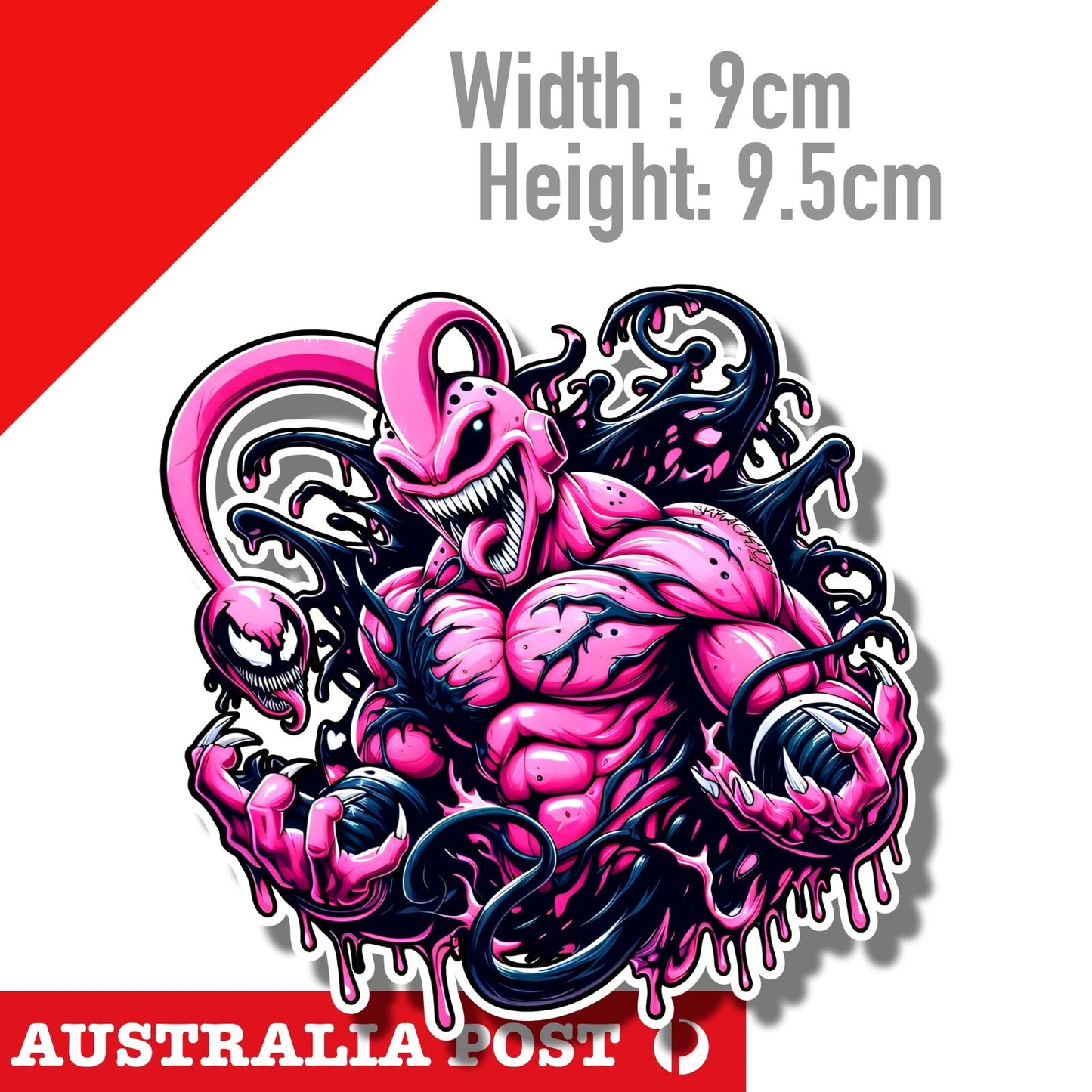 VENOM Cartoon Character as Majin Boo , Venom Sticker