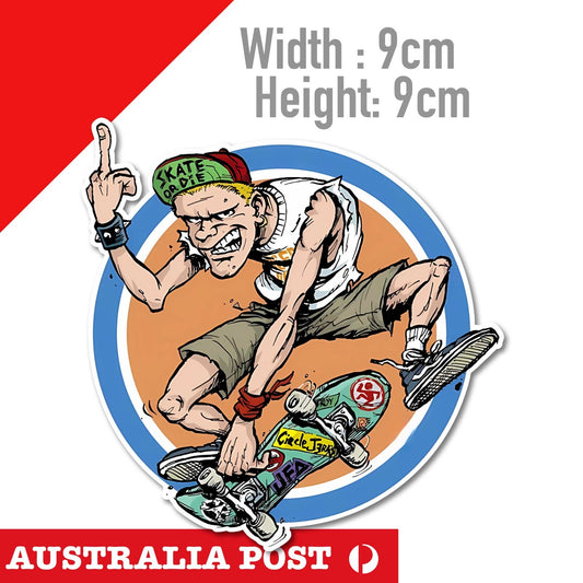 Middle Finger Rude Funny Skate Board  Sticker
