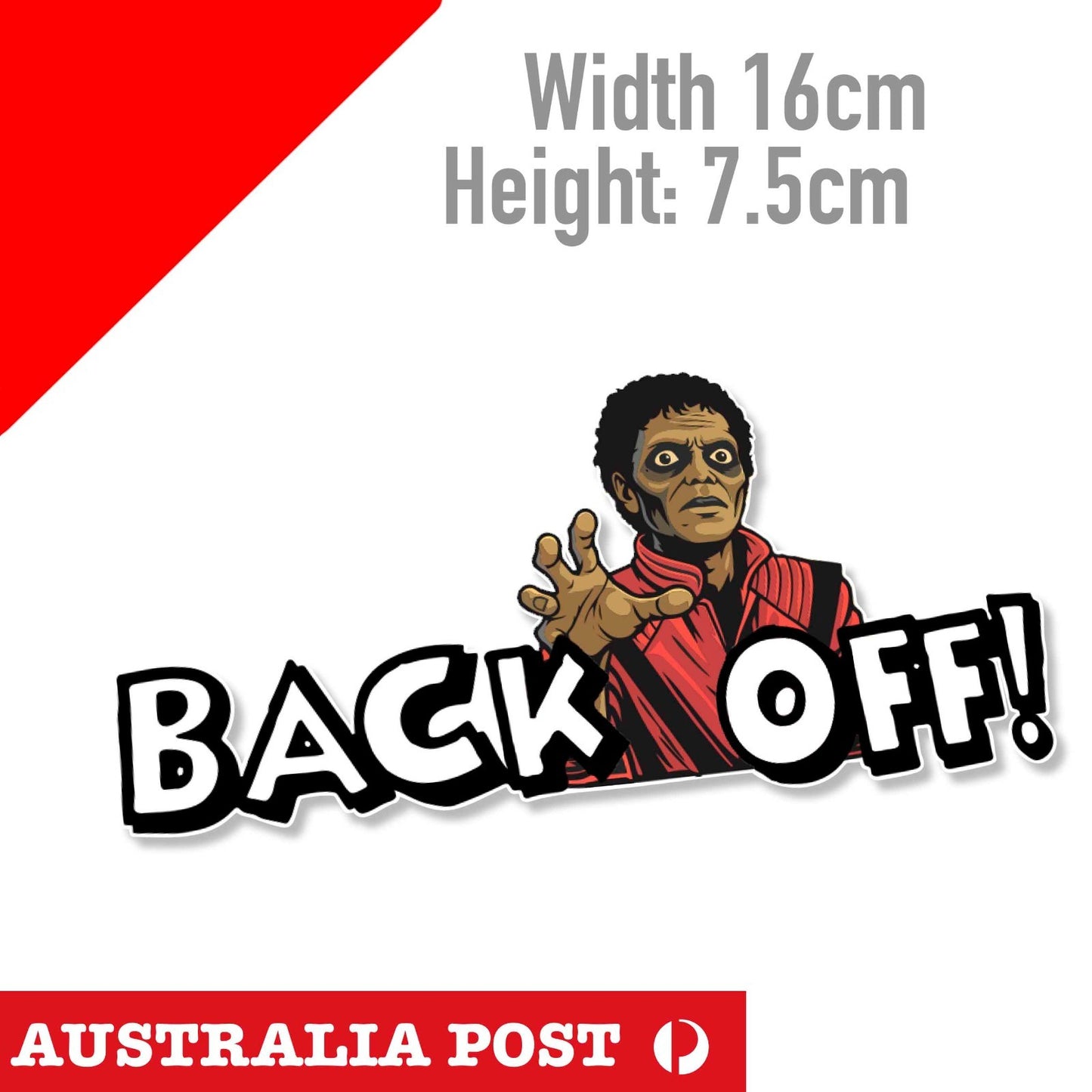 Michael Jackson Sticker Car Window Laptop Lilo Disney Hawaii Back OFF Sticker