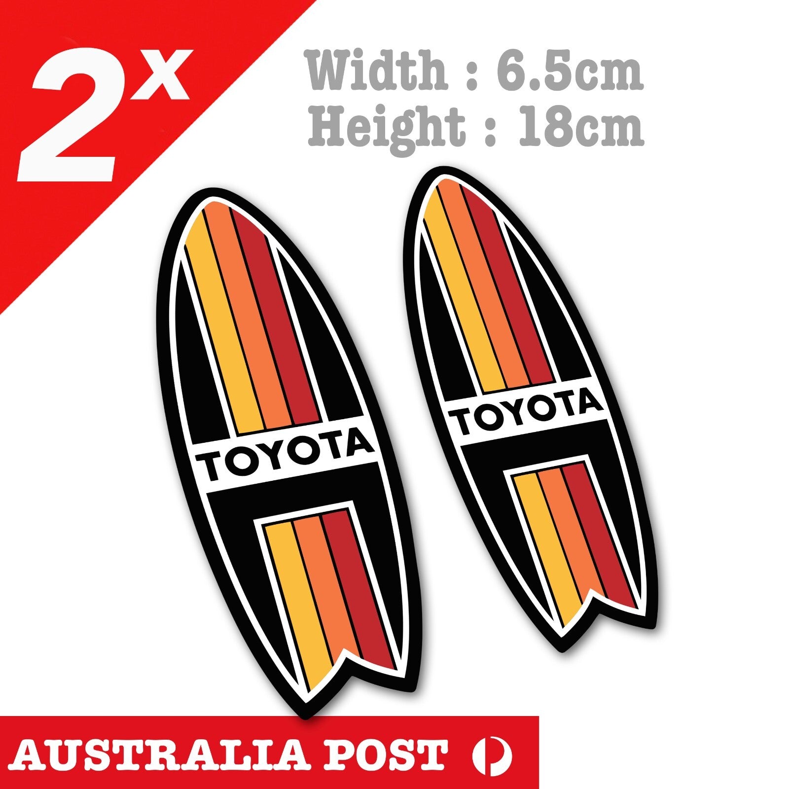 Toyota TRD Vintage Surf Board Logo, Hilux, 4WD, Off Road Decal Sticker