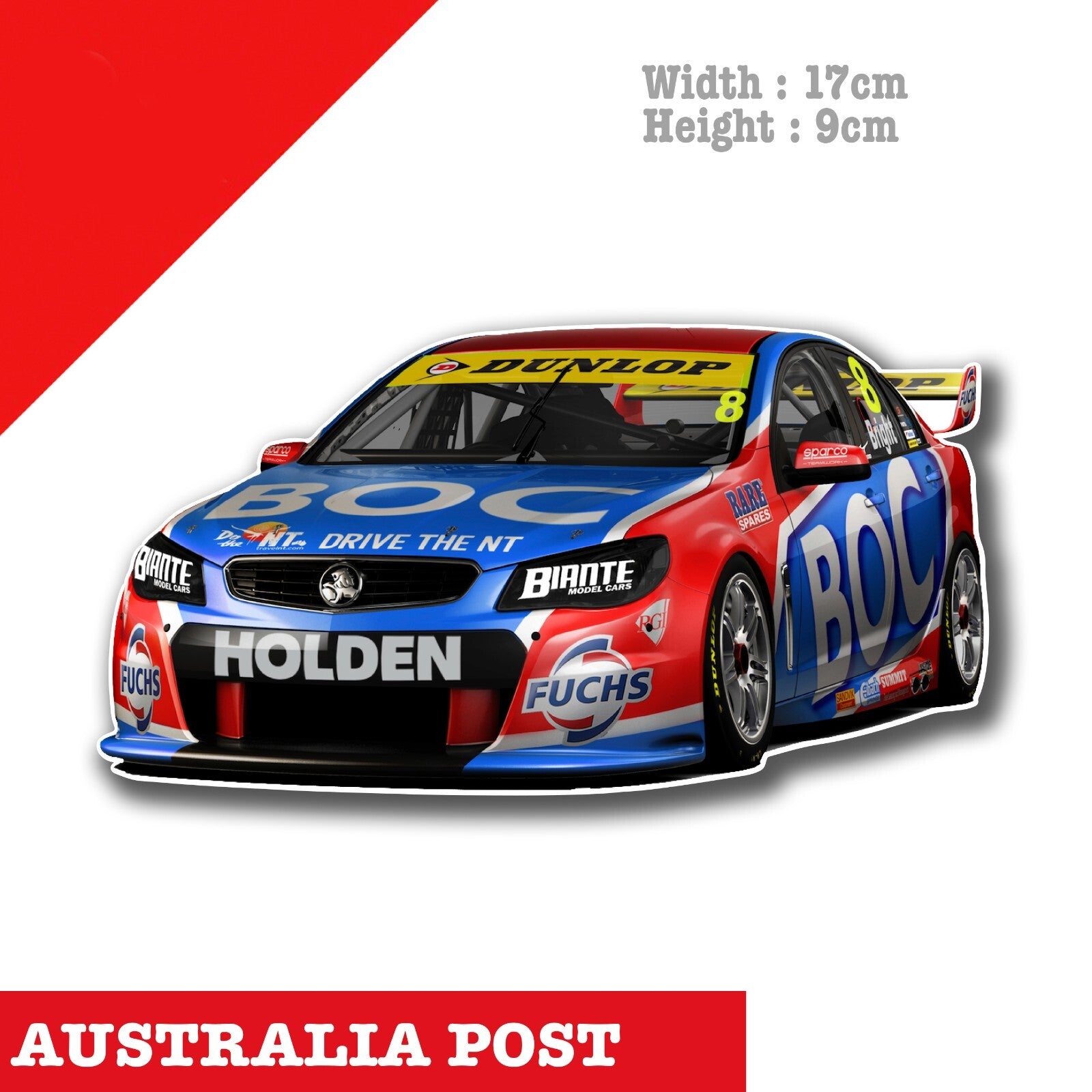 Holden Commodore V8 Super Car DUNLOP Team Sticker