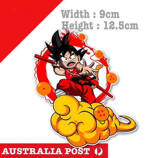 Dragon Ball Z -  Sun Goku Flying, Dragon Ball Z Balls Laptop , Car Sticker