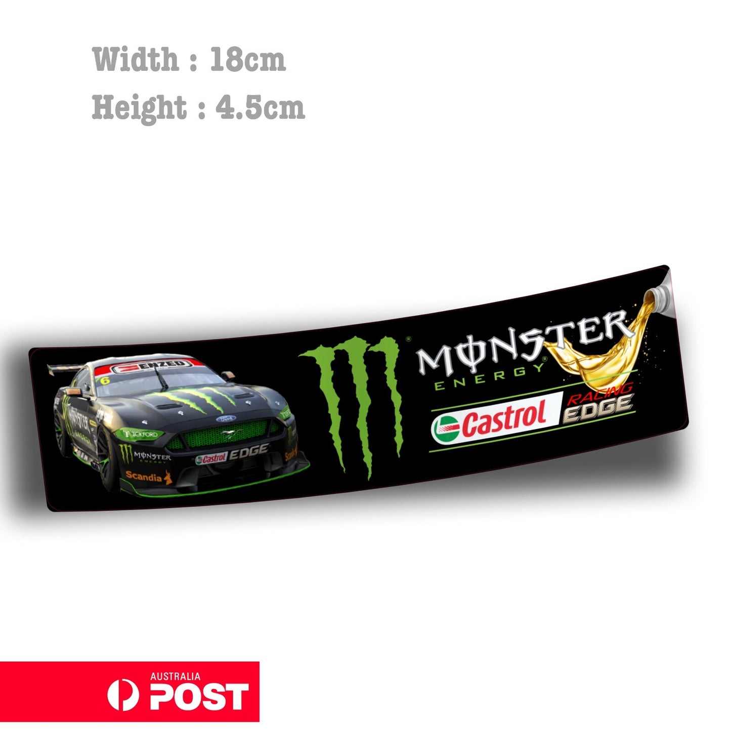 Ford Mustang Monster Energy Drink Castrol V8 Supercars Banner Vinyl Stickers