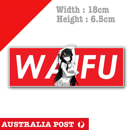 WAIFU Anime Sexy  Hitagi Senjougahara Girl JDM  Sticker 