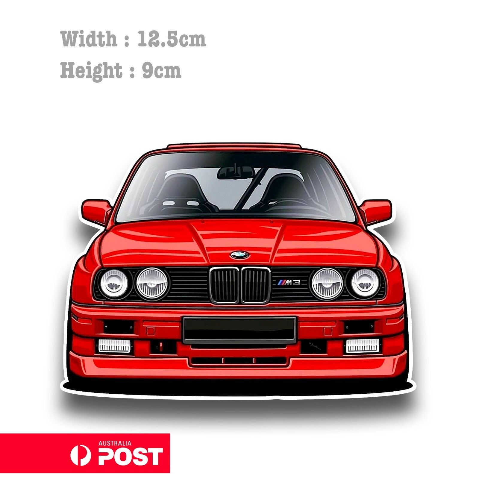 BMW E30 RED Laptop , Car  Vinyl  Sticker 