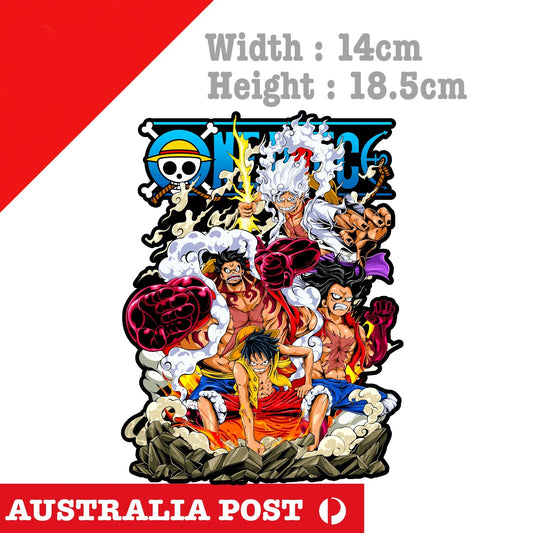One Piece - Anime - Monkey D. Luffy Chibi, One Piece Pirate Team Anime Sticker